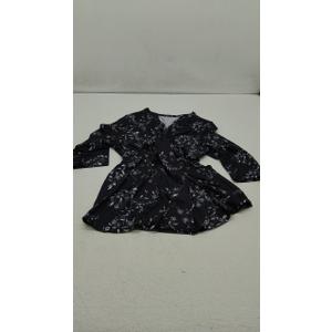 Short Sleeve Black Floral Dress, 2XL No Brand