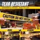 Caution Do Not Enter Tape 3 inch X 1000 feet Bright Yellow with a Bold Black Print 3 in. Wide for Maximum Readability Tear Resistant Design