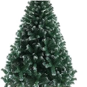 6ft Premium Spruce Hinged Artificial Full Christmas Tree with 812 Branch Tips Holiday Xmas Tree with Metal Hinges and Foldable Base for Home Party Office Decoration