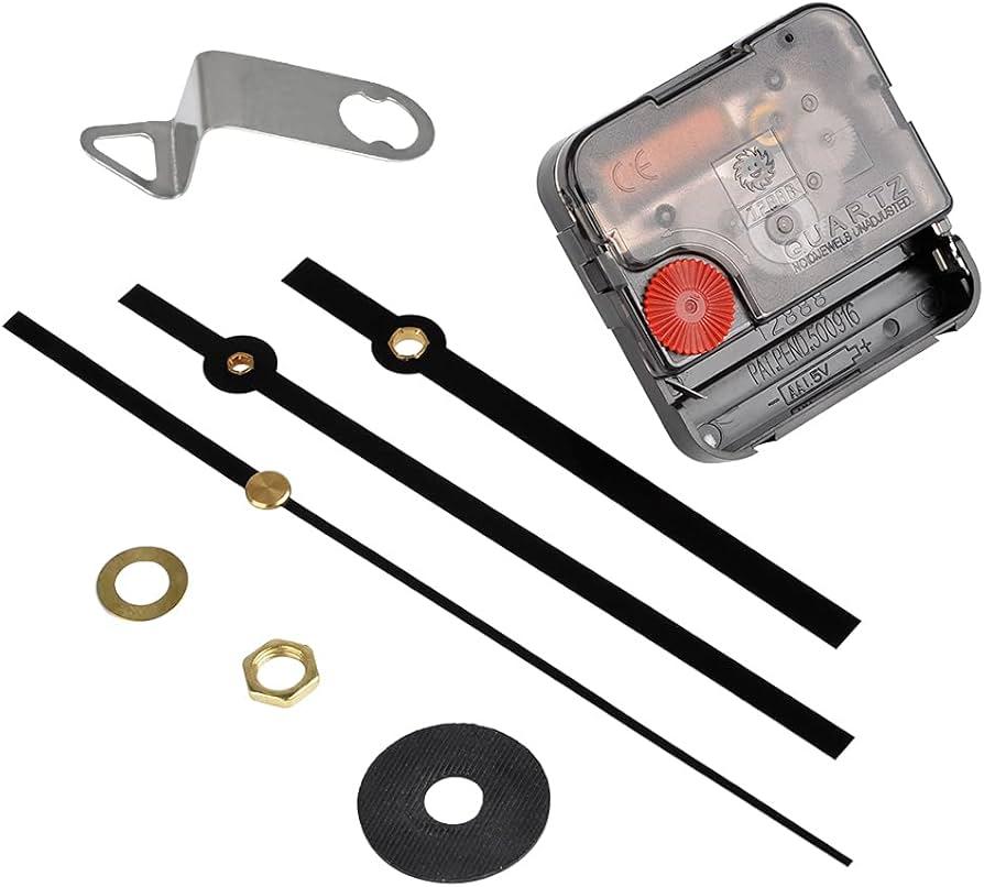 Quartz DIY Wall Clock Movement Mechanism Battery Powered Repair Parts Replacement Kit, Clock Mechanism 2/5 Inch Maximum Dial Thickness, 4/5 Inch Total Shaft Length