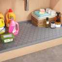 Winisok Silicone Under Sink Mat 31" x 22", kitchen Essentials and Gadgets, Shelf liner and Cabinet Protector, Home Organizers and Storage, Waterproof Bathroom Tray, Beige