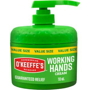 O'Keeffe's Working Hands Hand Cream in a Pumpable Jar for Extreme Dryness  10oz Pump (1 Pack) - Repairing Skincare for Cracked, Dry Hands