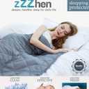 ZZZhen Weighted Blanket - High Breathability - 48''72'' 15LB - Premium Heavy Blankets - Calm Sleeping for Adult and Kids, Durable Quilts Grey, 48''72'' - 15LB