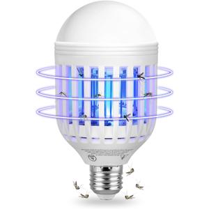BANPESTT Bug Zapper Light Bulb 2-in-1 Indoor Mosquito Zapper Gnat Trap- Electric Fly Insect Killer&Bug Catcher for Home Backyard Patio