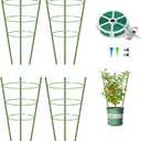 4 Pack Garden Plant Support Tomato Cage, Upgrade 18" Trellis for Climbing Plants, Plant Trellis Kits (18")