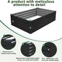 431FT(2PCS) Galvanized Raised Garden Bed Kit Metal Planter Boxes,Large Raised Garden Bed for Planting Vegetables,Flowers,Herbs -Black