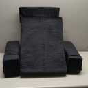 ENITYA Back Pillow for Bed Sitting up, 19" Reading Pillow for Sitting in Bed Adult, Back Support Pillow with Arms for Watching TV/Reading/Gaming/Resting, Medium(Black)