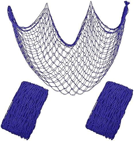 YuanDe 2 Pack Fish Net Decorations for Party