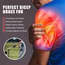 Biceps Tendonitis Support, Triceps Support Strap, Arm Sleeve for Pain Relief, Sports Muscle Strains and Recovery, Arm guard for Men and Women (Black, Large)