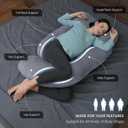 MOON PARK Pregnancy Pillows for Sleeping - U Shaped Full Body Maternity Pillow with Removable Cover - Support for Back, Legs, Belly, Hips - 57 Inch Pregnancy Pillow for Women - Dark Grey, Velvet Cover - 57 Inch