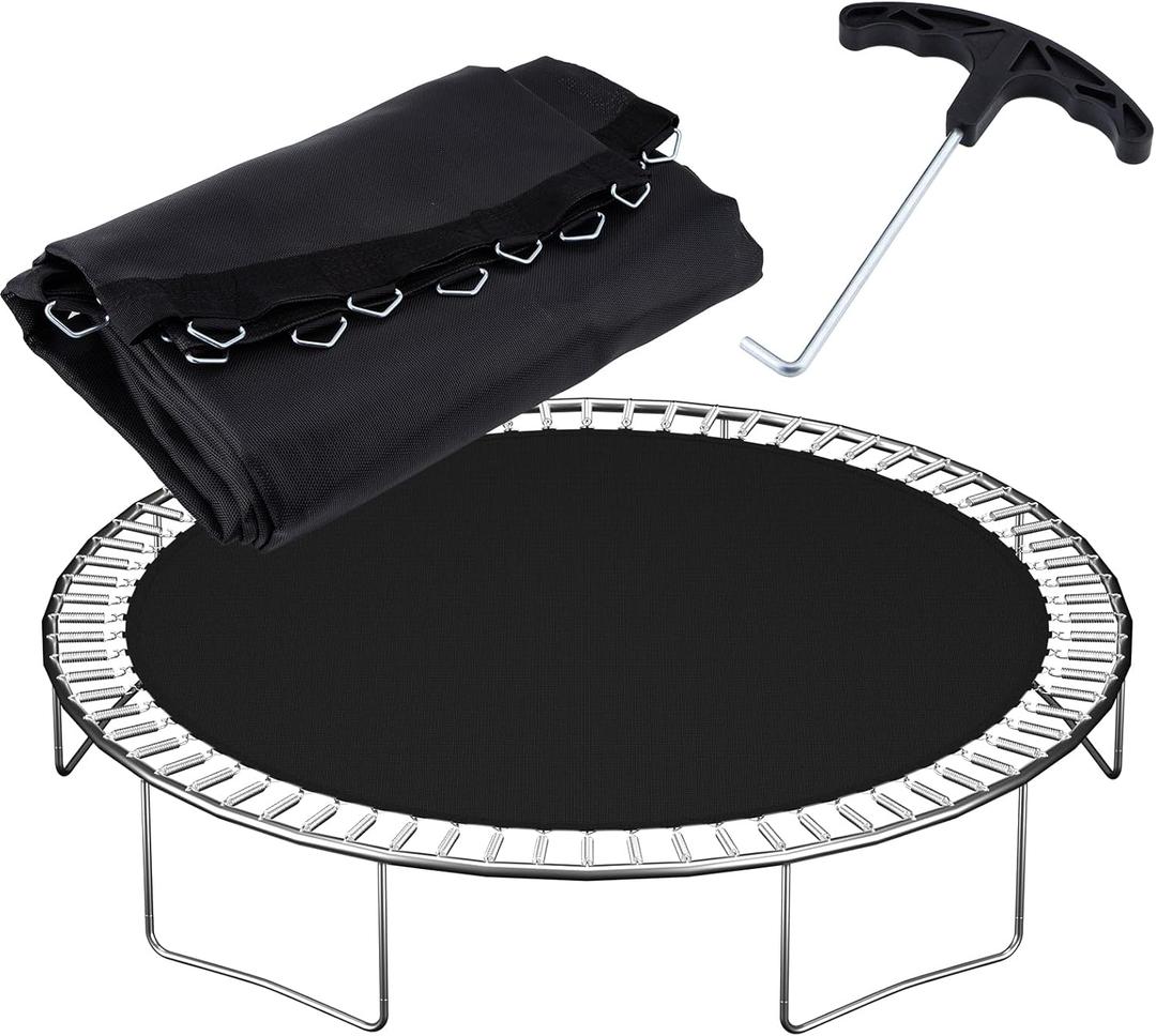 NONMON Trampoline Replacement Mat Fits 12ft 14ft 15ft Round Trampoline Frame with V-Hooks Trampoline Mat, UV-Resistant, with Spring Hook(Not Include Spring)