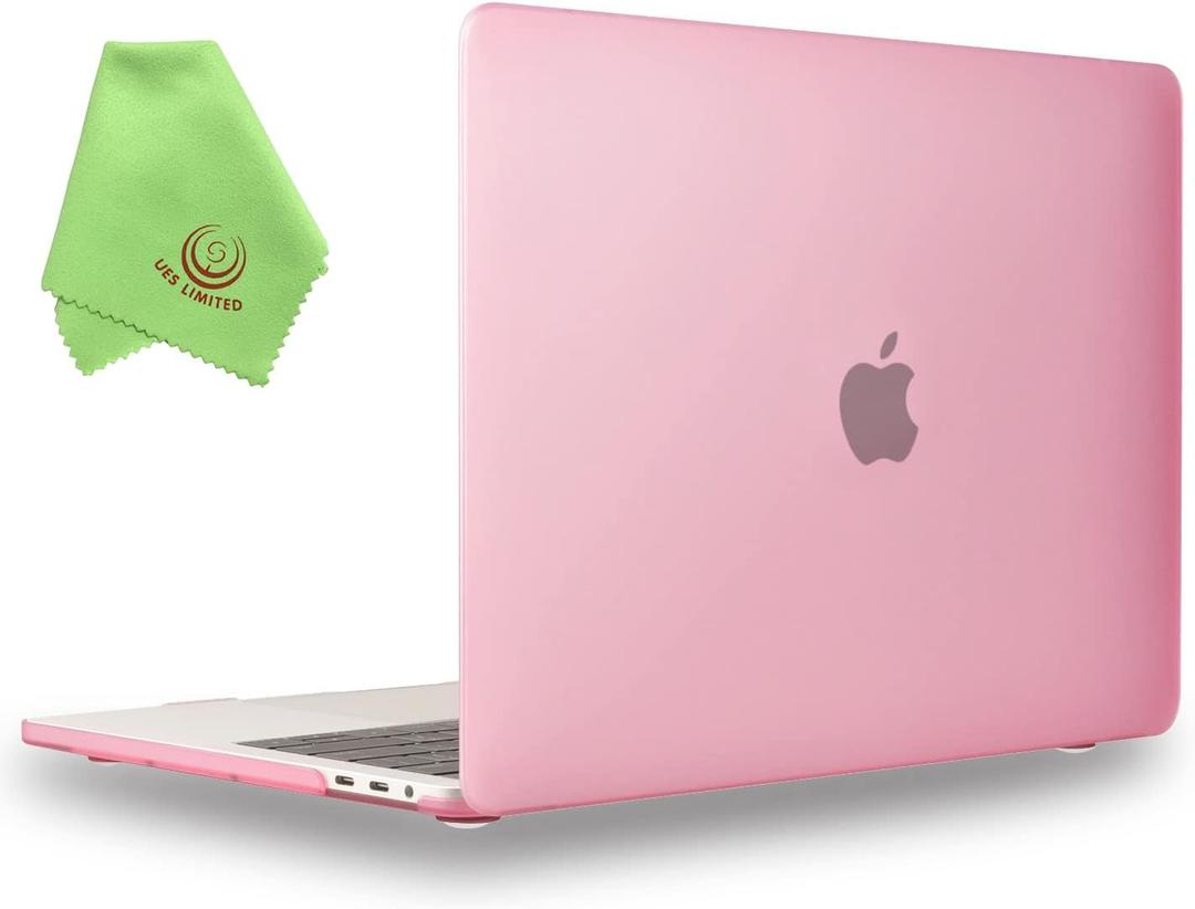 UESWILL Smooth Matte Hard Shell Case Cover Compatible with MacBook Pro 16 inch with Touch Bar & USB-C, Release 2019 2020, Model A2141, Pink