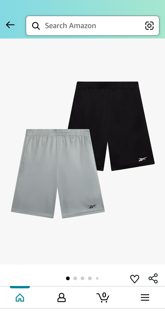 Reebok Boys Basketball Shorts 2 Pack – Mesh Athletic Shorts for Boys, Gym Shorts for Basketball, Running, and Everyday Play Size Small