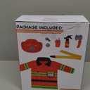 Liberry Fireman Costume for Kids 3 4 5 Years Old, Firefighter Tools with Fire Extinguisher, Pretend Play Toy Gift for Toddler Boys & Girls