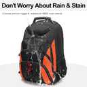 Boavan Laptop Backpack for men, 17.3 inch Laptop Bag with USB Port, Waterproof Travel Work Backpack Purse, Anti-Theft Teacher Nurse Doctor Casual Bookbags Office Business backpack， Black&Orange