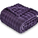 SOCHOW Purple Bubble Fleece Blanket for Couch, Super Soft Cozy Cute Throw Blanket for Women, Decorative Fuzzy Flannel Blanket, 60 x 80 Inches