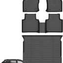 Wayhigh Floor Mats for Volkswagen Tiguan 2018 2019 2020 2021 2022 2023 2024 (Only 5 Seats) All Weather TPE Car Mats Cargo Mat Waterproof Anti-Slip Floor Liners VW Tiguan Accessories- Black