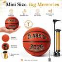 Hiboom 6 Pcs Graduation Basketball Size 1 Class of 2026 Basketballs with Air Pump for 2026 Graduation Party Favors Senior Night Milestones Coach Basketball Lover Gift Indoor Outdoor