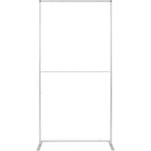 MorningRo Extend Vertical Fabric Display Banner Stand 4' W x 8' H Portable Multi-purpose Poster Backdrop Wedding Banner Holder for Indoor Outdoor Advertising Anniversary Party, Hardware Only