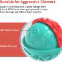 Dog Ball for Aggressive Chewers - Interactive Dog Toy Giggle Balls Fun Squeaky Sound to Keep Them Busy, Durable for Small Medium Large Breeds, Rubber Chew Toys, As Seen on TV, Blue & Red