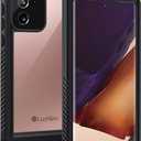 Lanhiem Galaxy Note 20 Ultra Case, IP68 Waterproof Dustproof Shockproof Case with Built-in Screen Protector, Full Body Sealed Underwater Protective Cover for Samsung Note 20 Ultra 6.9 inch, Black