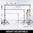 BEIYANG 6.5x6.5 FT Backdrop Stand, Adjustable Photo Background Stand Support kit with Carry Bag for Parties, Decoration, Wedding, Photo Video Studio Shooting