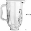 Anbige Replacement Parts 5-Cup Glass Jar with Lid,Compatible with Black&Decker Blender BL1110BG / BL1210RG/ BL1820SGM/ BL2020/ BL2010BG