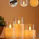ACROSS Color Changing Flameless Candles With Remote Control, Battery Operated Candles LED Pillar Candle with Timer, 4'' 5'' 6'' candles set of 3 Pack For Wedding Centerpieces Holiday table Decorations