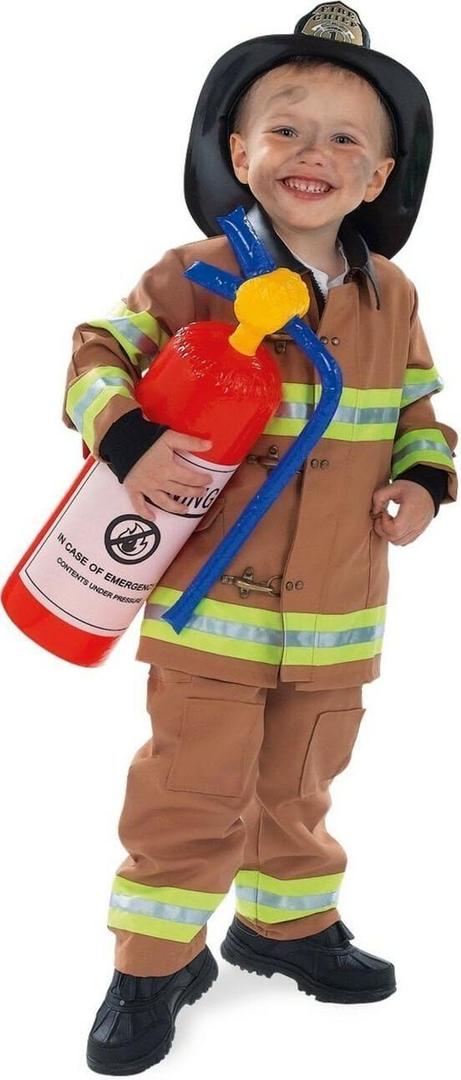 Rubie's Child's Tan Firefighter Costume (Hat Not Included), Small