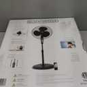 BLACK+DECKER 18-Inch Stand Fan with Pedestal Base, Height Adjustable Pedestal Fan with Remote and Touch Control Panel, Free Standing Fan with 90-Degree Oscillating and 3-Speed Settings, Black