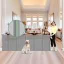 Reinforced 159 Inch Extra Wide Baby Gate for Large Openings Prevent Babies and Dogs from Crawling Through Retractable Baby Gates Extra Wide Retractable Dog Gate Outdoor Dog Gates for Doorways, Gray