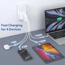 100W USB C Charger Block 4 Port Type C Charging GaN USB C Charger Compatible with MacBook Pro/Air iPad iPhone16/15/14/13 Pro Max Hp Dell Asus Acer Galaxy S24/S23 Fast Wall Power Adapter