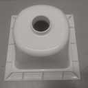 PROFLO PF42855 12" X 12" PVC Floor Sink - Less Grid - White, 12x12x6.5 inches