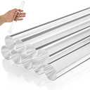 16 Packs 12 Inches Acrylic Rods 3/4 Inch Diameter Clear Plastic Dowel Sticks for DIY Crafts Party Decorations