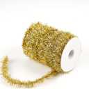 WBCBEC 66ft Metallic Holiday Tinsel Twist Glitter Garland Decoration for Christmas Tree, Wedding & Birthday Parties (Gold)