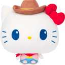 TeeTurtle Cloudheads Cowgirl Hello Kitty Plush - 8-Inch Amazon Exclusive Official Sanrio Stuffed Animal with Embroidered Details - Soft Cuddly Plush Toys for Kids, Teens, and Adults