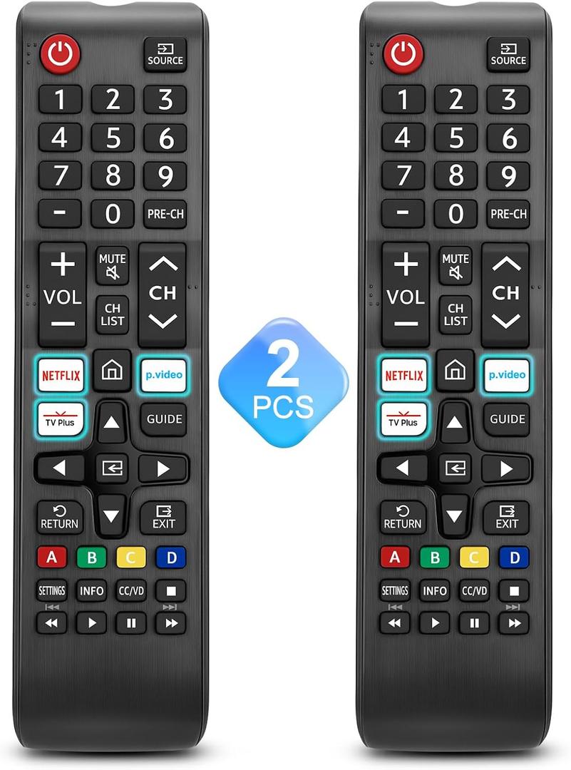 Pack of 2 Universal for Samsung-TV-Remote-Control Replacement,Compatible with All Samsung Smart Frame QLED LED 7 Series TVs