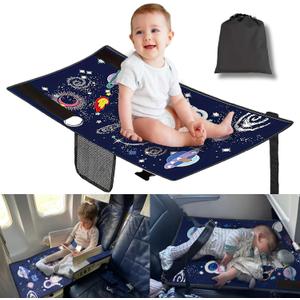 Toddler Airplane Bed, Airplane Seat Extender for Kids, Kids Travel Essentials for Flying, Baby Travel Footrest for Flying, Portable Travel Plane Bed for Toddler 1-3(Blue)