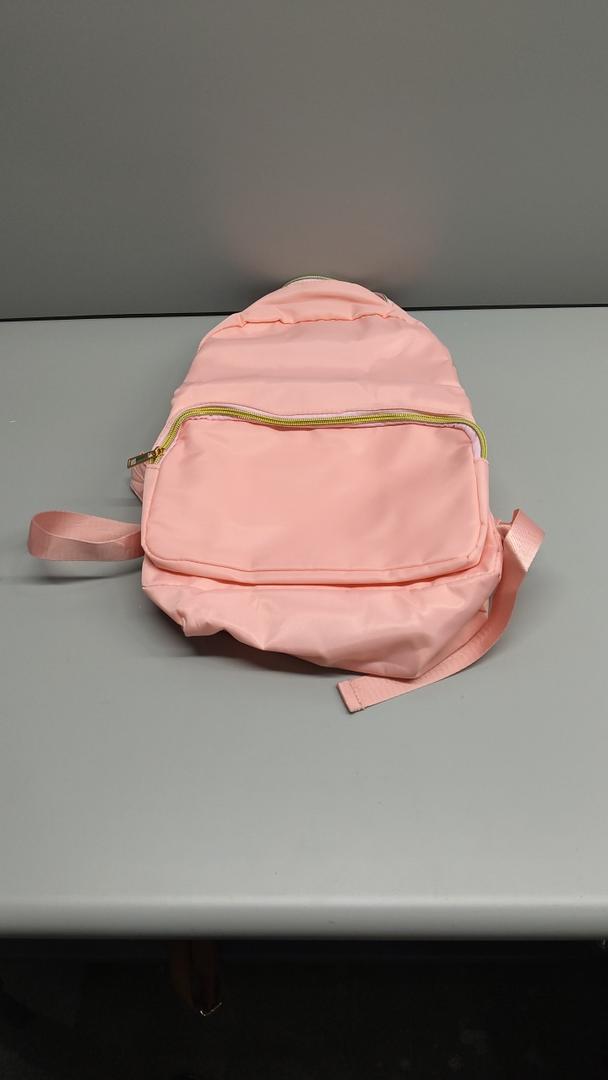 Cunno 1 Piece Nylon Backpack Kids School Backpack for Toddler Girls Boys Plain Waterproof Preppy Bookbags Travel for Student (Pink)