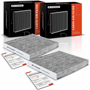A-Premium 2-PC Cabin Air Filter with Activated Carbon Compatible with Honda & Acura - Civic, CR-V, CRV, Accord, Odyssey, CSX, ILX, MDX, RDX, TLX