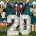 Marquee Numbers 20 New Year Decorations: Graduation Decor Large Light Up Number 3ft Balloon Sign New Years Eve Party Supplies Grad Decoration Class of 2026 Backdrop High School College Kindergarten