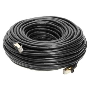Cables Direct Online 50FT S/FTP Cat7 Copper Network Ethernet Patch Cable, Internet Wire, Compatible with PC, Laptop, Modem, Router, TVs, Printer Cord, Consoles for Home and Office (50ft, Black