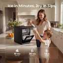 Nugget Ice Maker Countertop: 44lb/Day, Self-Cleaning, Black Stainless Steel, Portable, Soft Chewable Pebble Ice Machine for Home Kitchen, RV & Office