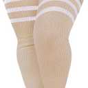 Plus Size Thigh High Socks for Thick Thighs Women- Extra Long Widened Extra Long Thick Knit