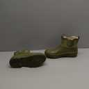 HISEA Women's Saltwater Winter Rain Boots Waterproof Duck Chelsea Lined Outdoor Garden Boot (8, Olive Green)