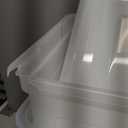 IRIS USA File Box, Plastic File Organizer with Lids for Letter/Legal File, Portable Document Box For Moving, Storage Bin with Durable and Secure Lid, Stackable Nestable BPA-Free, Clear 35 Qt. 4 Pack