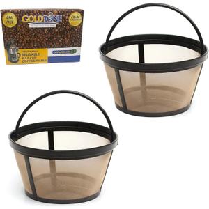 GoldTone Brand Reusable 8-12 Cup Basket Coffee Filter fits Mr. Coffee Makers and Brewers. BPA Free - (2 PACK)