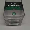 BINO | Clear Stackable Storage Drawers, Small - 3 Pack | Clear Storage Drawers with Built-In Handles | Durable Plastic Organizer Drawer | Modular Stackable Drawer Acrylic Organizer