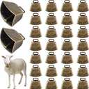 30 PCS Cow Bells, Grazing Copper Bells, Metal Cow Bells with Crisp Sound, Loud Animal Copper Bronze Bells, Vintage Grazing Bells for Cow Horse Sheep