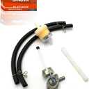 Mototcycle Fuel cock Thin Teeth Fuel Petcock Switch Compatible with Honda CB125S CB400F Coleman CT100U CC100X 98cc Mini bike with 50cc 70cc 90cc 110cc 125cc 150cc ATV Dirt Bike, Trail Bike, Go-Karts